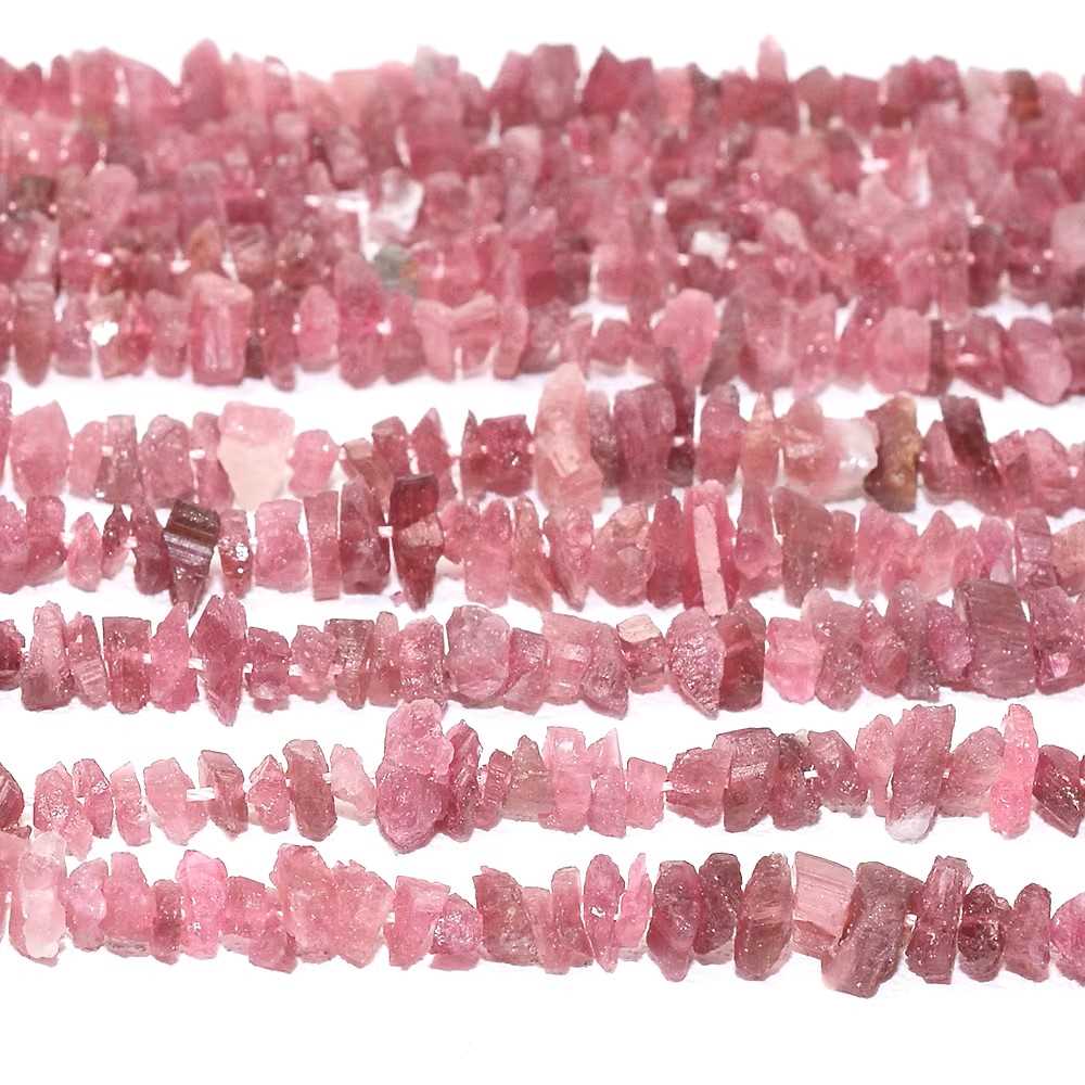 Pink Tourmaline Beads Chip 3mm-5mm Strand Of 200+