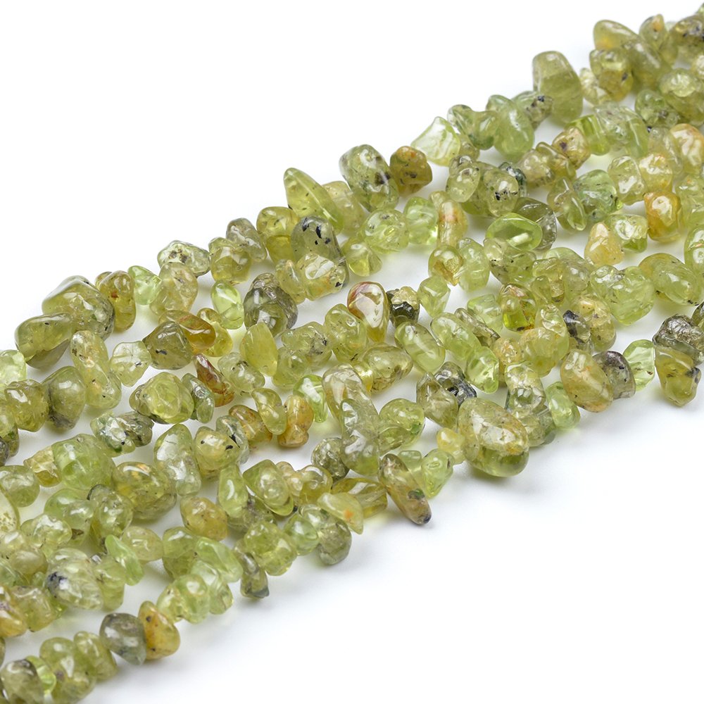 Green Peridot Beads Chip 3-5mm Strand Of 200+