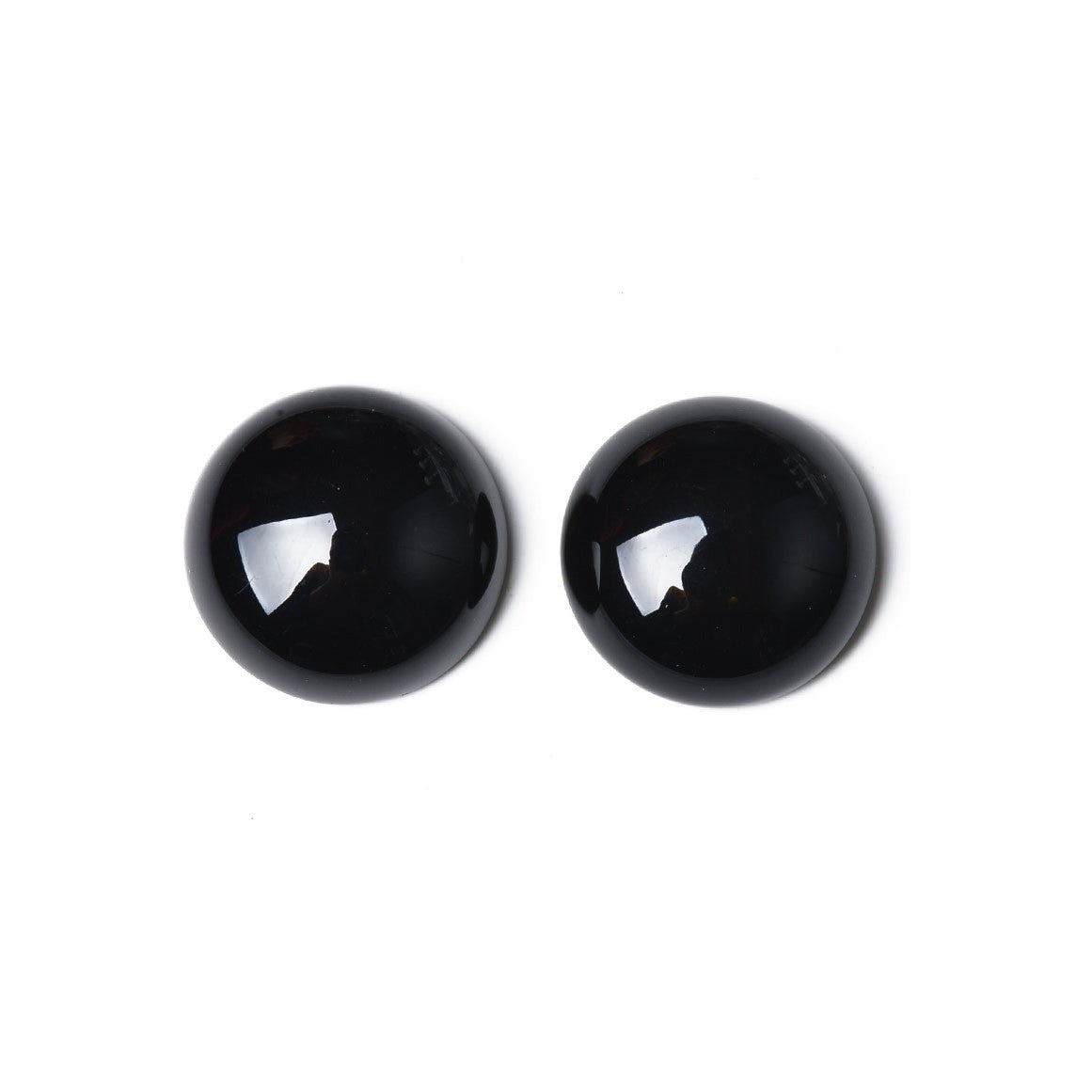 Onyx Cabochons Black Coin Calibrated 12mm Pack Of 3