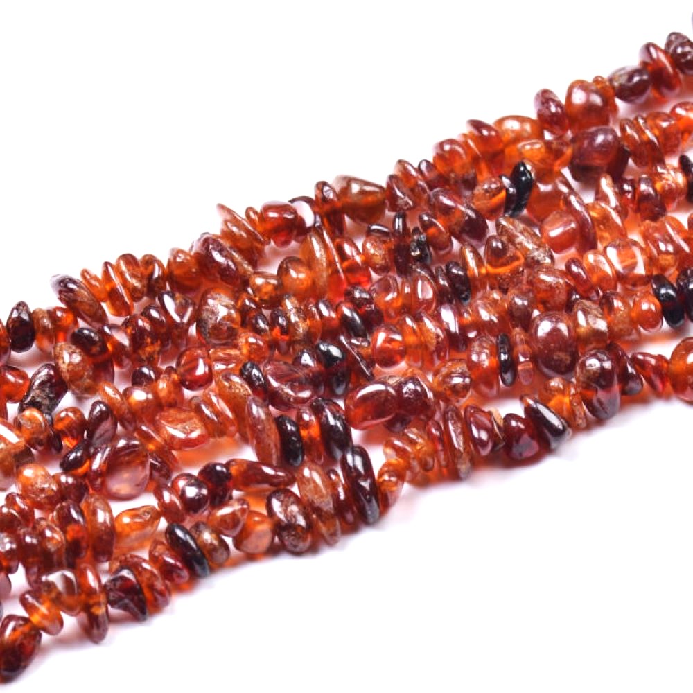 Orange Spessartite Garnet Beads Chip 4-6mm Strand Of 100+