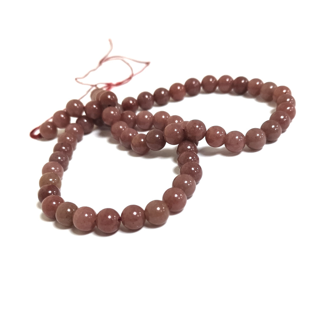 Purple Aventurine Beads Plain Round 8mm Strand Of 45+