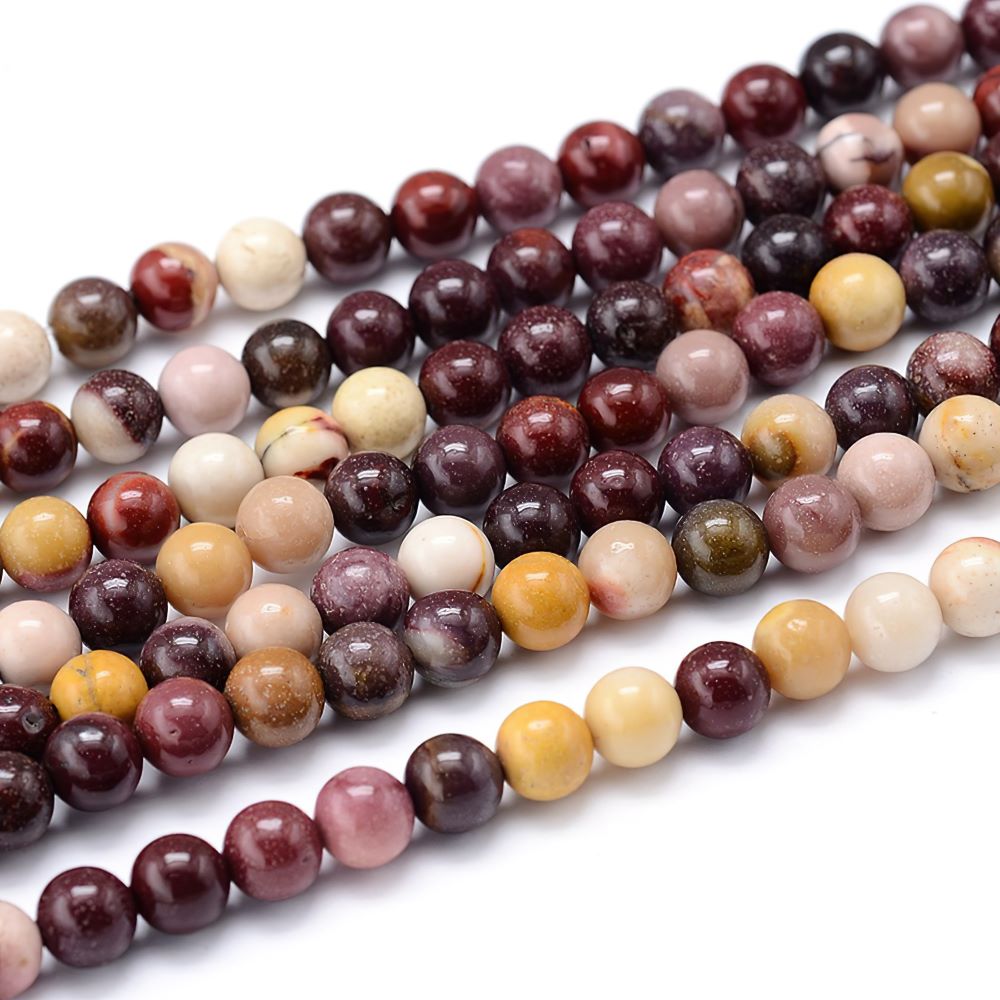 Multicolour Mookaite Beads Plain Round 4mm Strand Of 80+