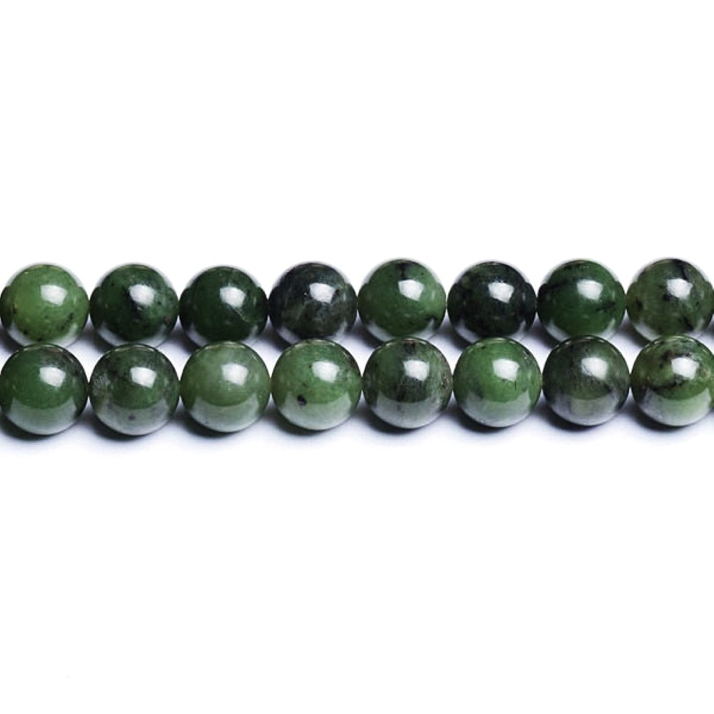 Green Nephrite Jade Beads Plain Round 6mm Strand Of 60+