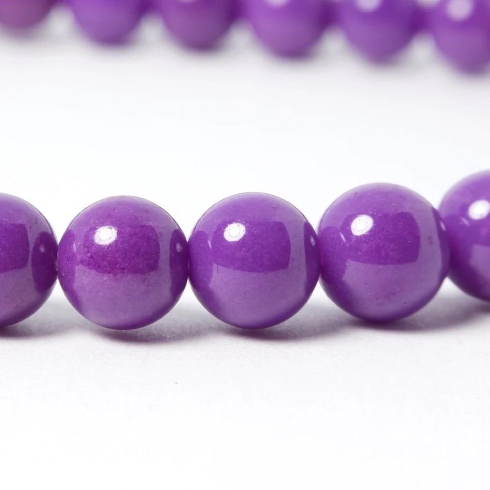 Purple Phosphosiderite Beads Plain Round 6mm Strand Of 60+