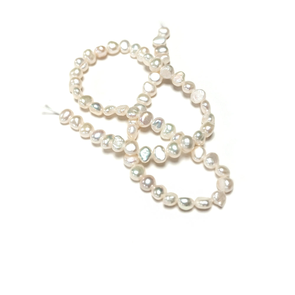 Pale Cream Freshwater Pearl Beads Baroque Potato 3-5mm Strand Of 75+
