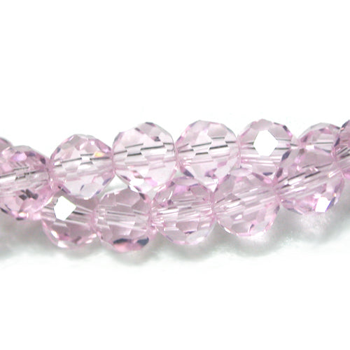 Pale Pink Czech Crystal Beads Faceted Round 4mm Strand Of 93+