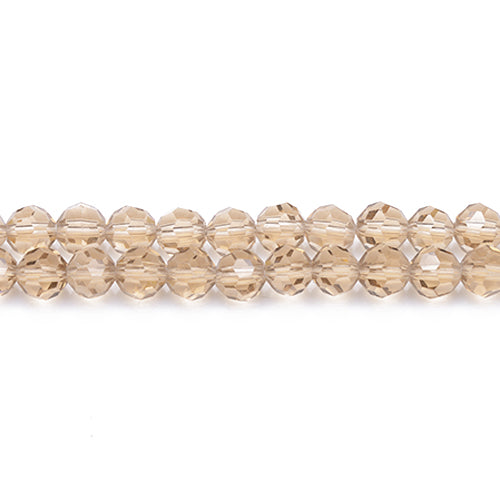 Champagne Czech Crystal Beads Faceted Round 4mm Strand Of 90+