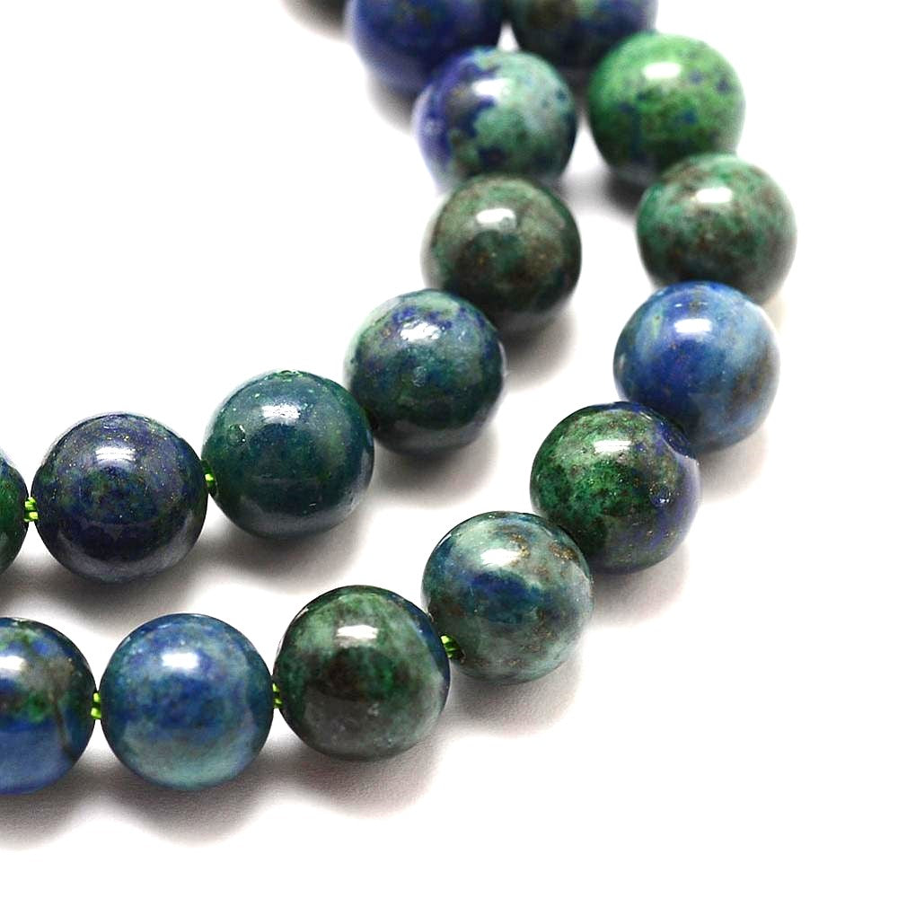 Blue/Green Chrysocolla Beads Plain Round 4mm Dyed Strand Of 95+