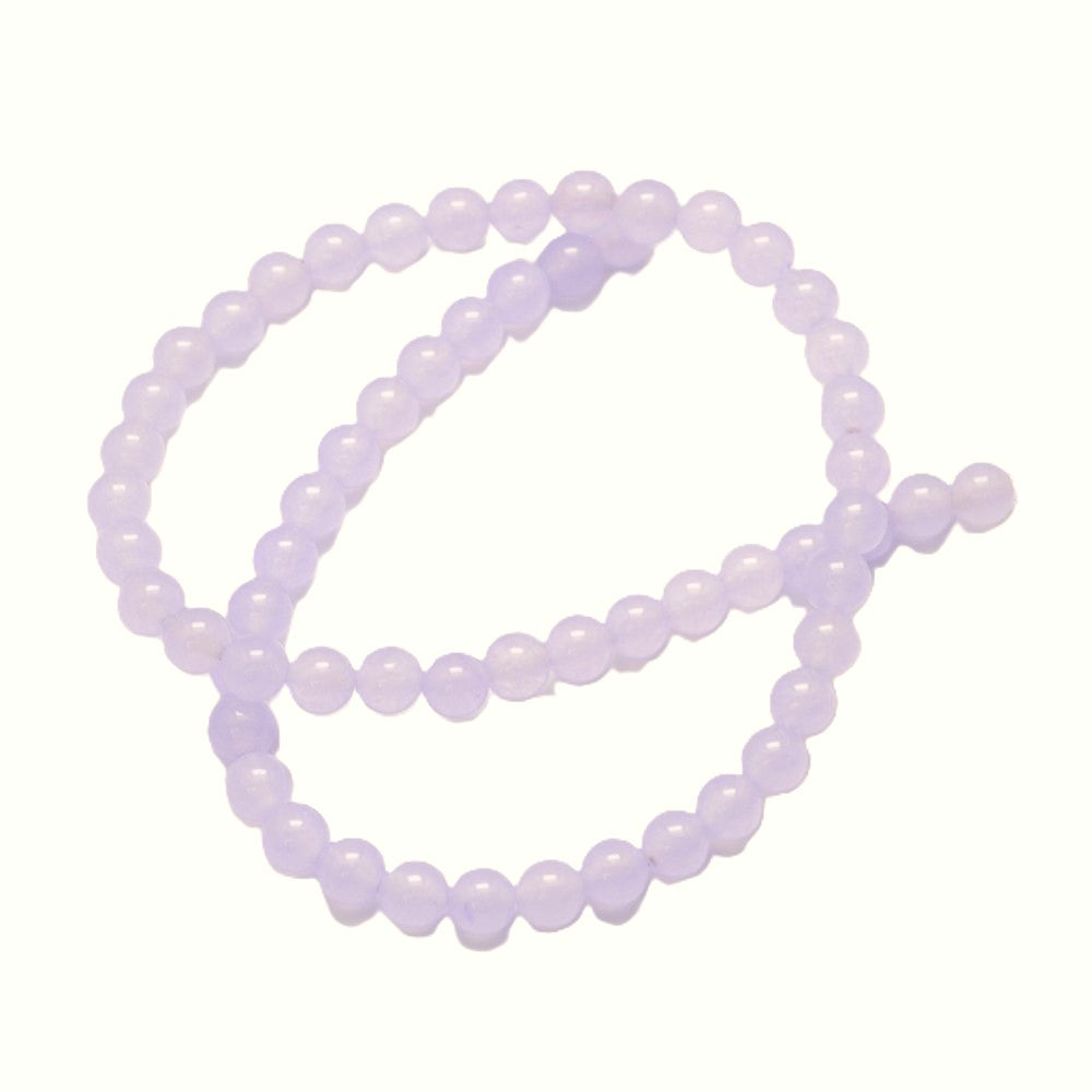 Pale Lilac Malaysian Jade Beads Plain Round 8mm Strand Of 45+
