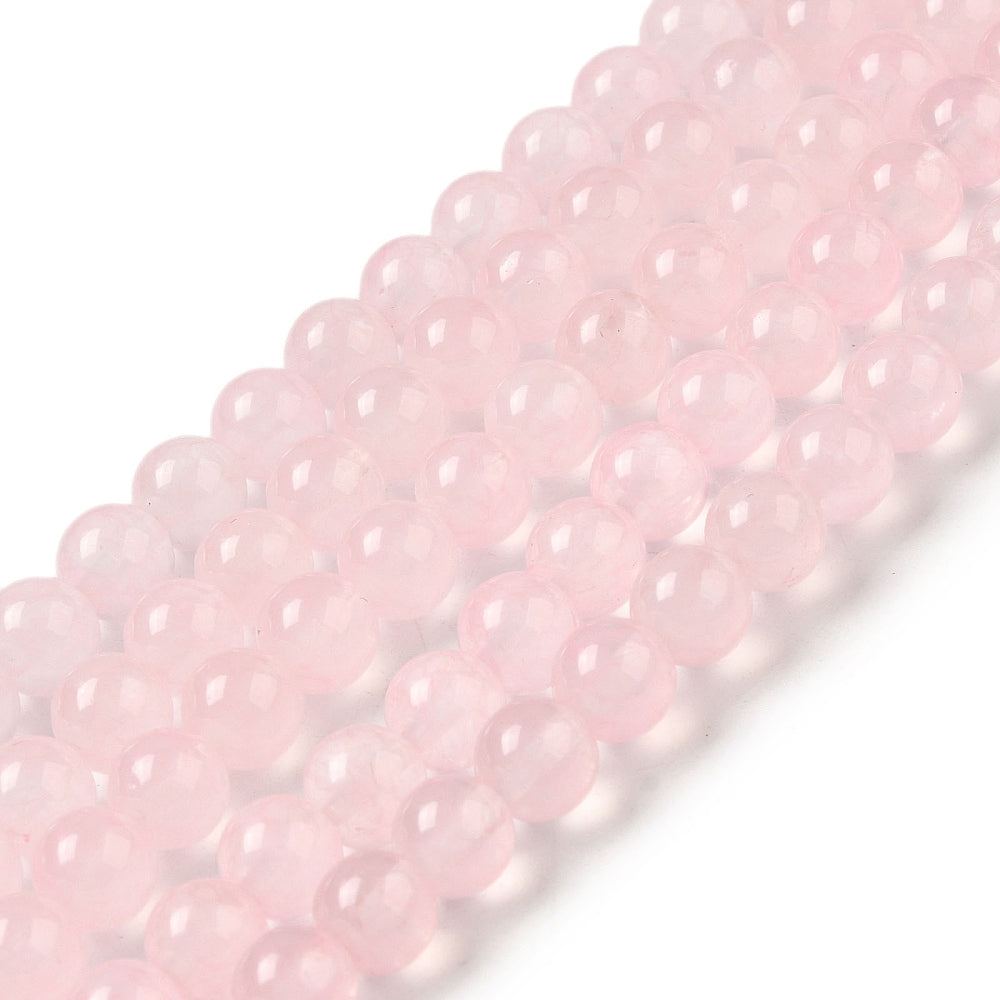 Pale Pink Malaysian Jade Beads Plain Round 4mm Strand Of 95+