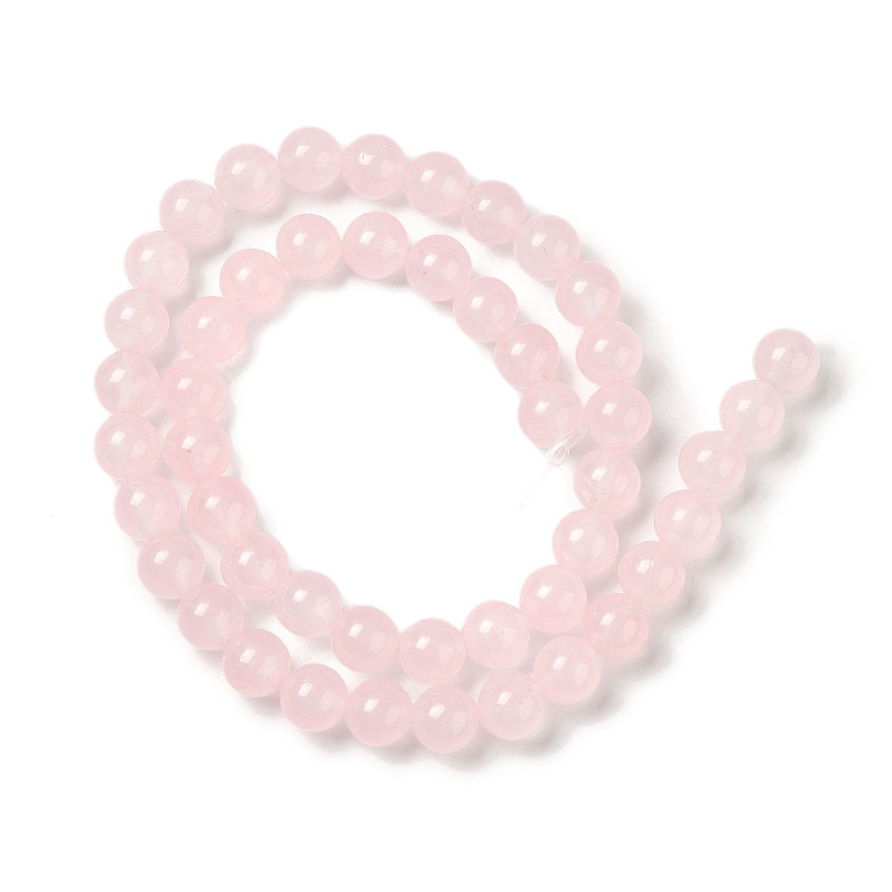 Pale Pink Malaysian Jade Beads Plain Round 6mm Strand Of 62+