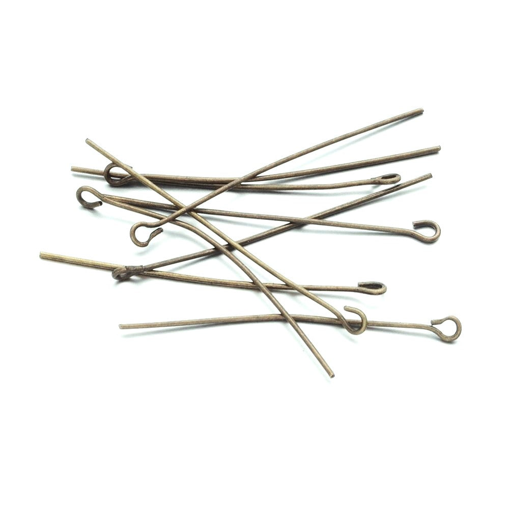 Plated Iron Eye Pins Antique Bronze 0.7x40mm Pack Of 275+