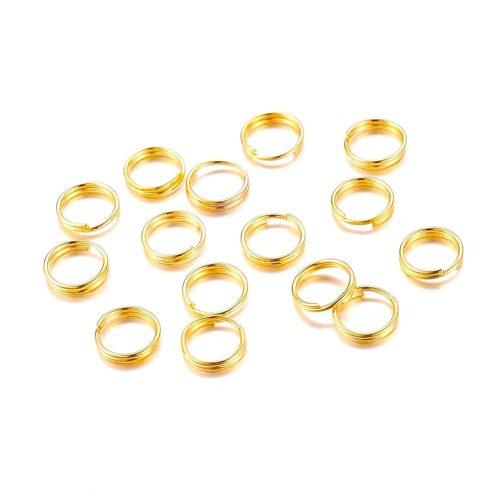 Plated Iron Split Rings Golden Round 0.7x7mm Pack Of 450+