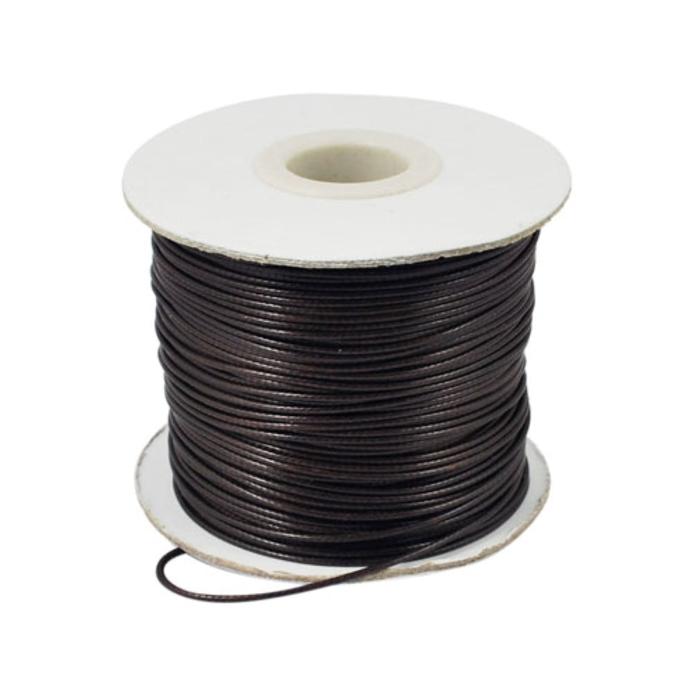 Waxed Polyester String Cord Dark Brown 10M Continuous Length 1mm Thick