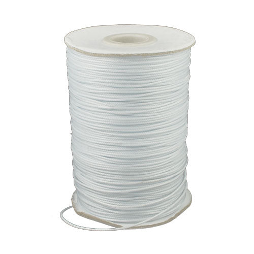 Waxed Polyester String Cord White 10M Continuous Length 1mm Thick
