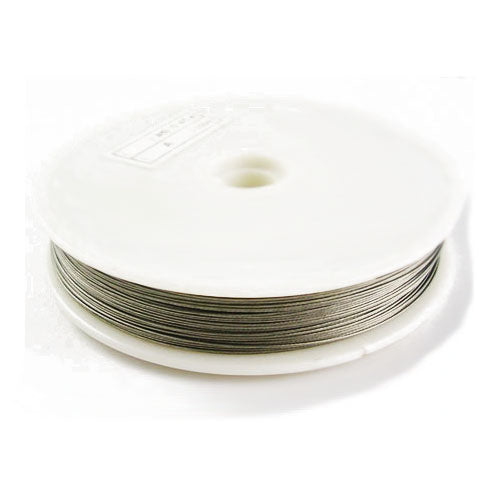 Steel Tiger Tail Silver Nylon-Coated 50M Spool 0.38mm Thick