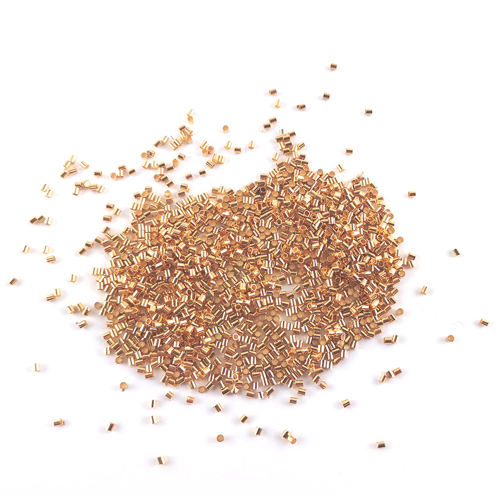 Brass Crimp Beads Golden Tube 1.5mm Pack Of 1500+