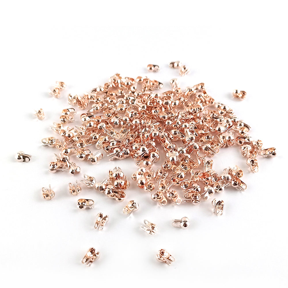 Iron Callottes Rose Gold Clamshell 3mm Pack Of 225+