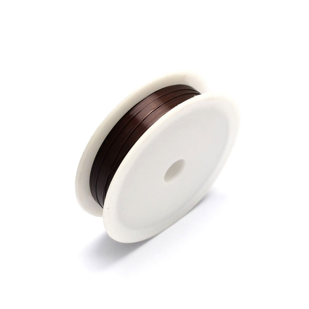 Iron Craft Wire Dark Brown Enamelled 20M Spool 0.3mm Thick