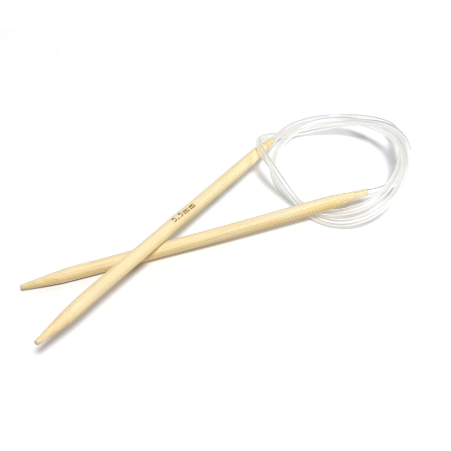 80cm Bamboo Circular Knitting Needle Natural 5.5mm