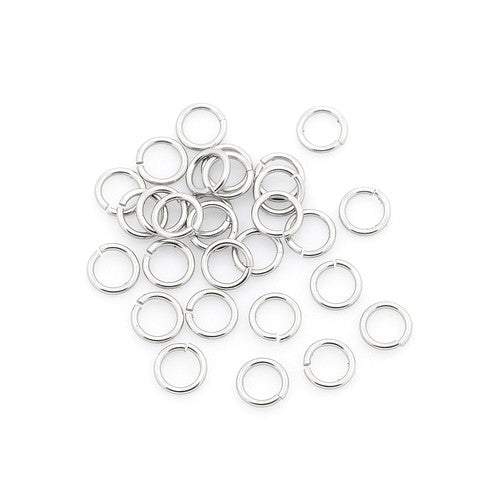 304 Stainless Steel Open Jump Rings Silver Round 1x6mm Pack Of 110+