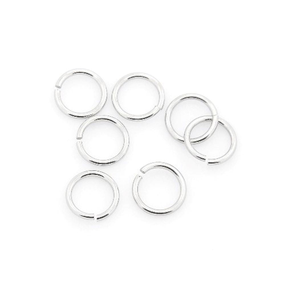 304 Stainless Steel Open Jump Rings Silver Round 1.2x10mm Pack Of 50+