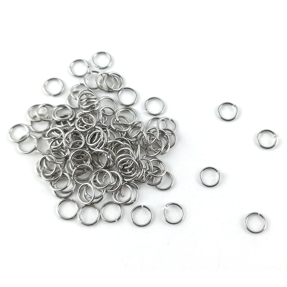 304 Stainless Steel Open Jump Rings Silver Round 0.5x4mm Pack Of 100+