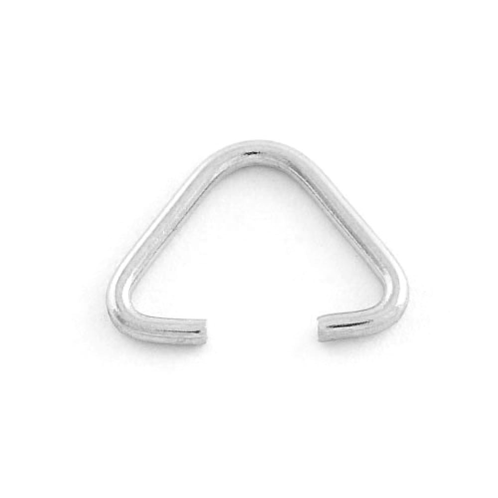 Stainless Steel Ice Pick Pinch Bails Silver Triangle 10x13mm Pack Of 10