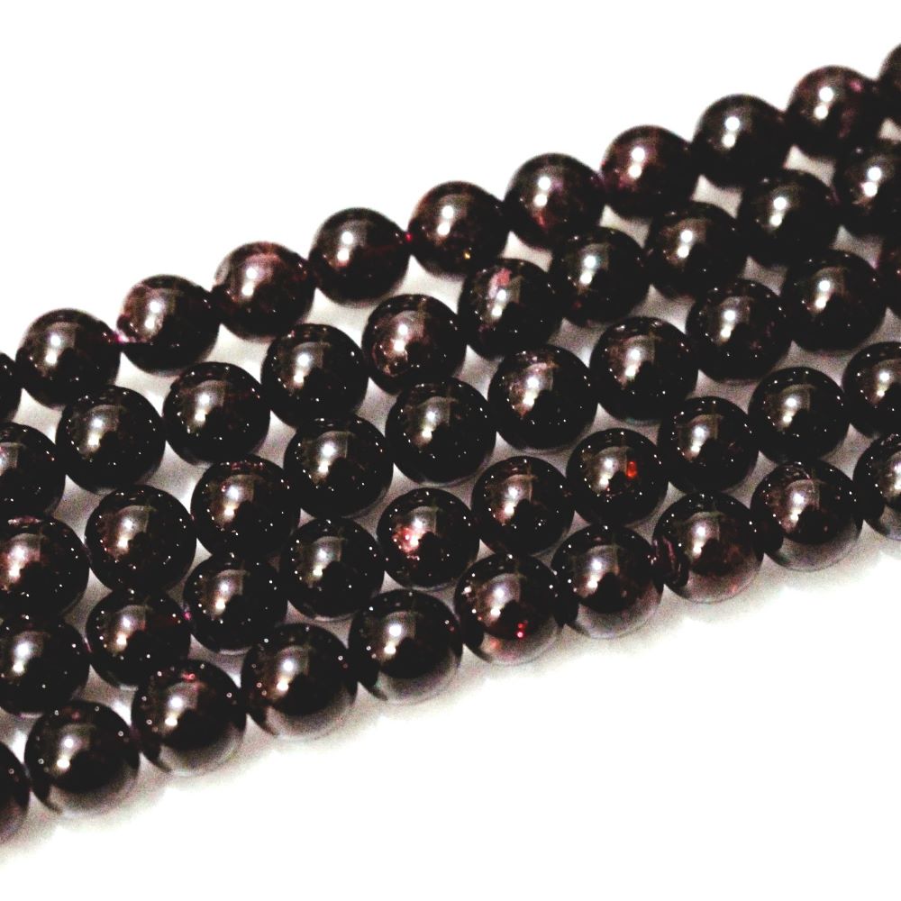 Dark Red Garnet Beads Plain Round 4mm Strand Of 90+