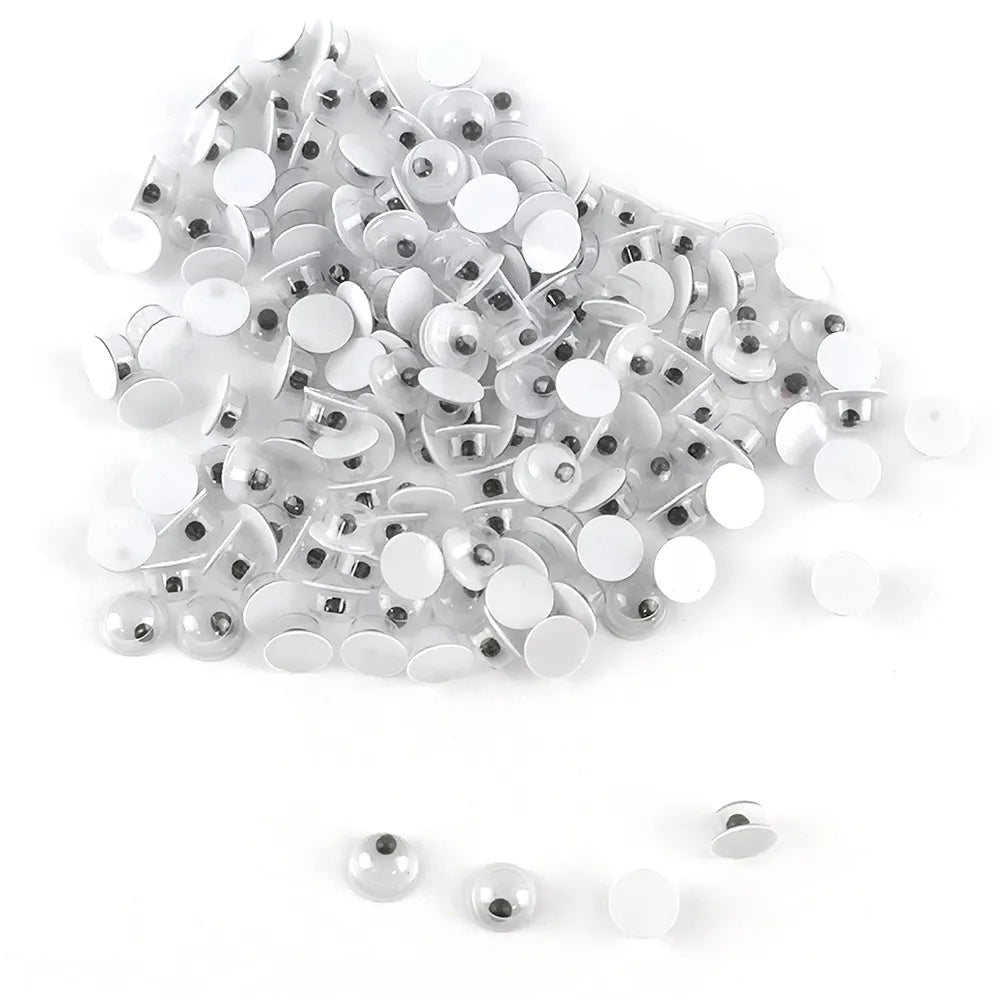 White/Black Glue On Round Acrylic Googly Eyes 5mm Pack Of 150+