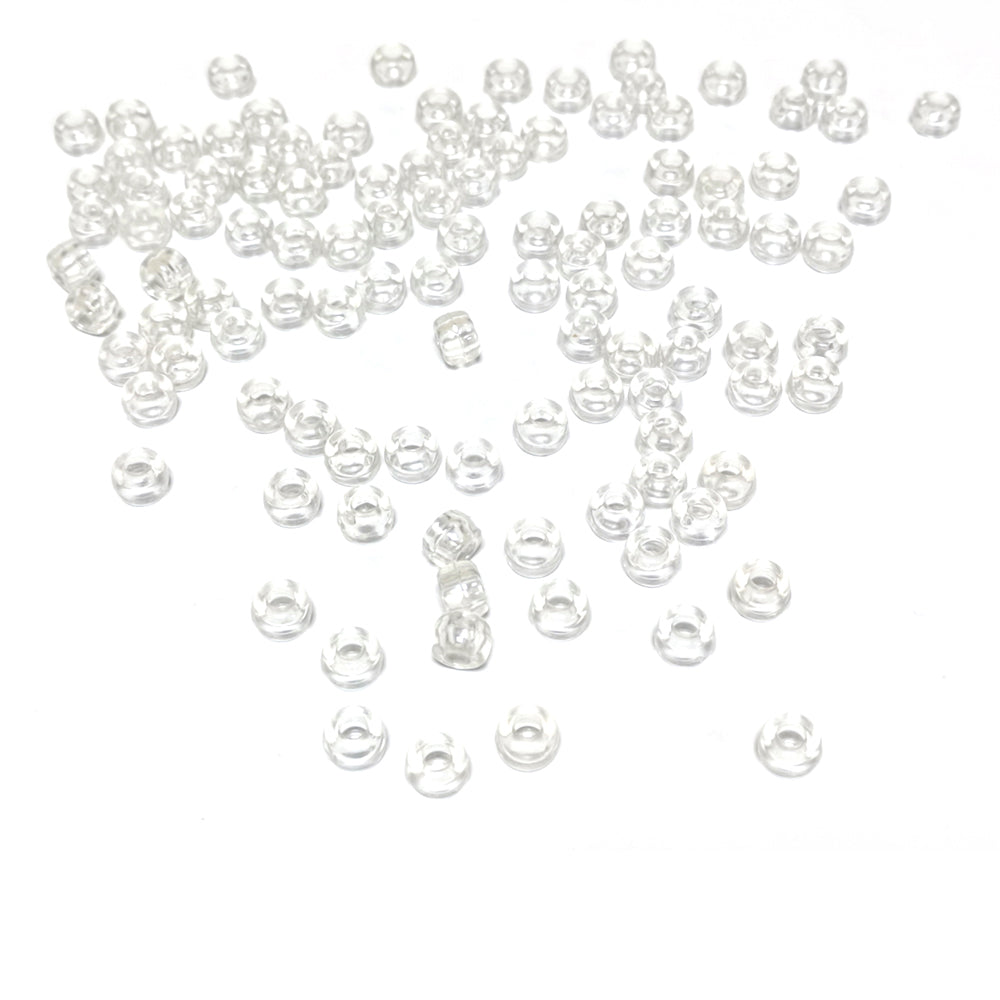 Clear Acrylic Pony Beads Large Hole 6x9mm Transparent Pack Of 100+