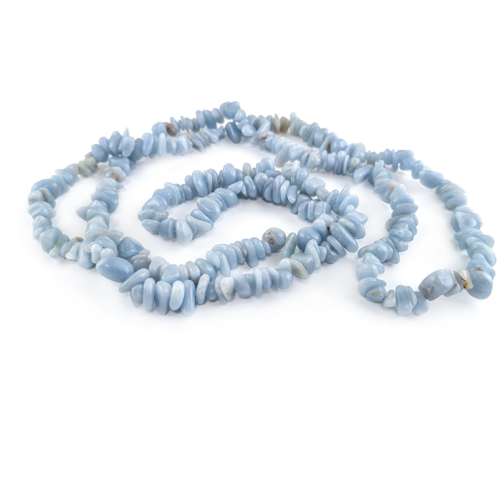 Blue Angelite Beads Chip Approx 6-10mm Long Strand Of 240+