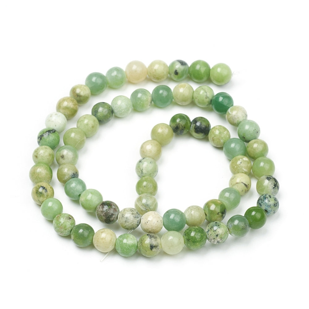Green Chrysoprase Beads Plain Round 6mm Strand Of 60+