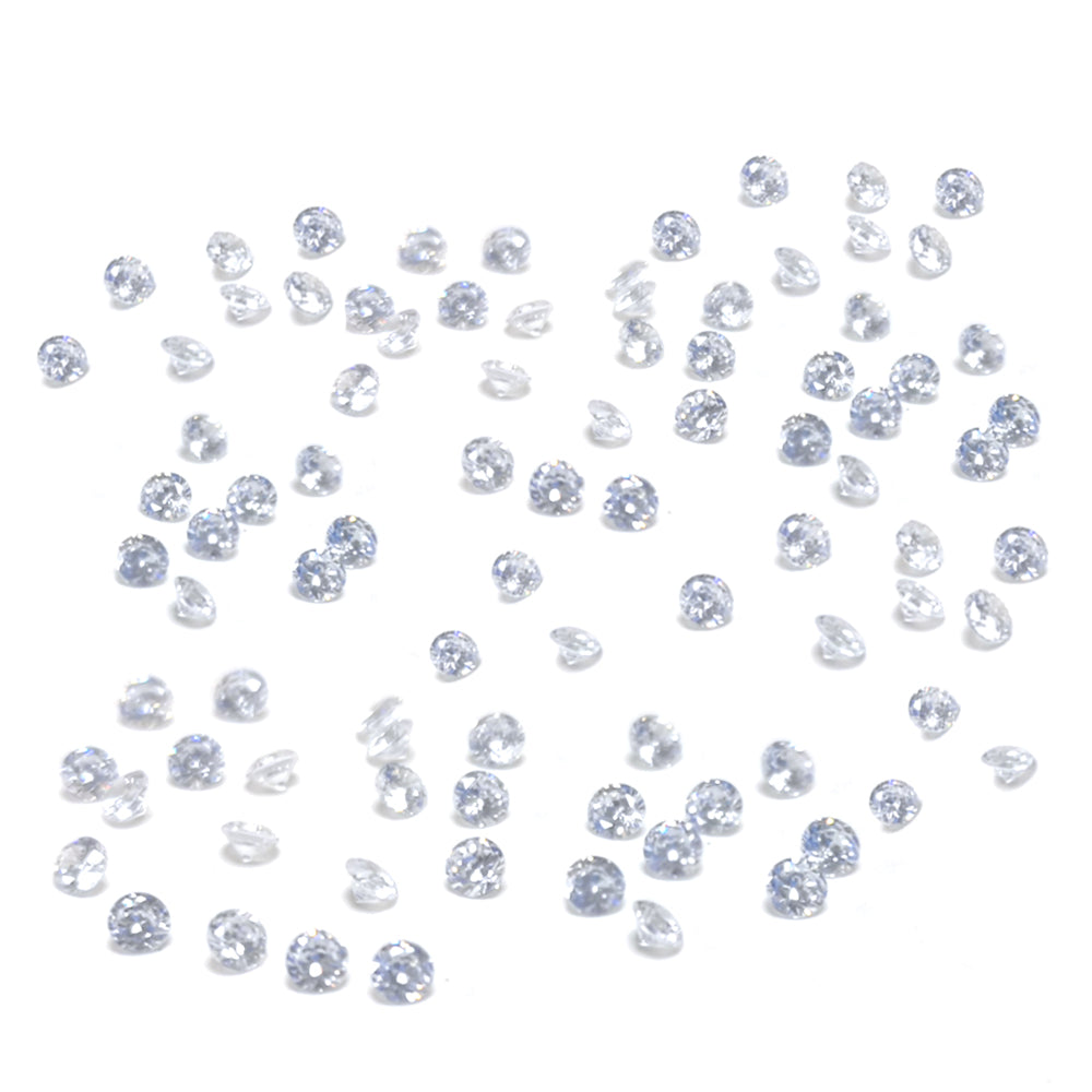 Cubic Zirconia Cabochons Clear Round Cut Loose Stone Calibrated 2mm Pack Of 100+