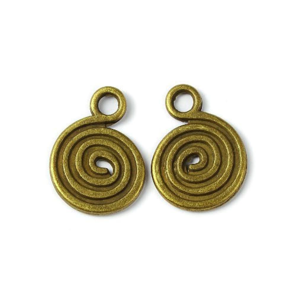 Metal Alloy Celtic Swirl Pagan Charms Antique Bronze 18mm Pack Of 20