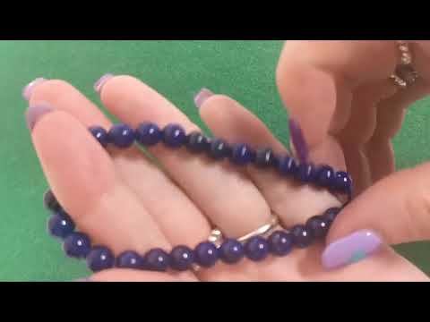 A strand of 29+ Lapis Lazuli beads, blue in colour, 6mm in size, round shaped