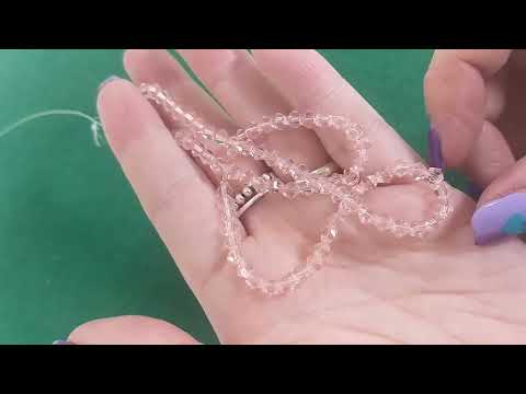 A strand of 90+ czech crystal beads, pink in colour, 4mm in size, bicones, faceted