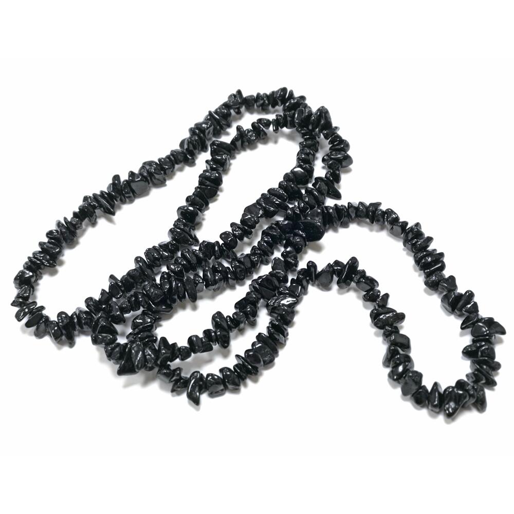 Black Tourmaline Beads Chip 5-8mm Long Strand Of 200+-0