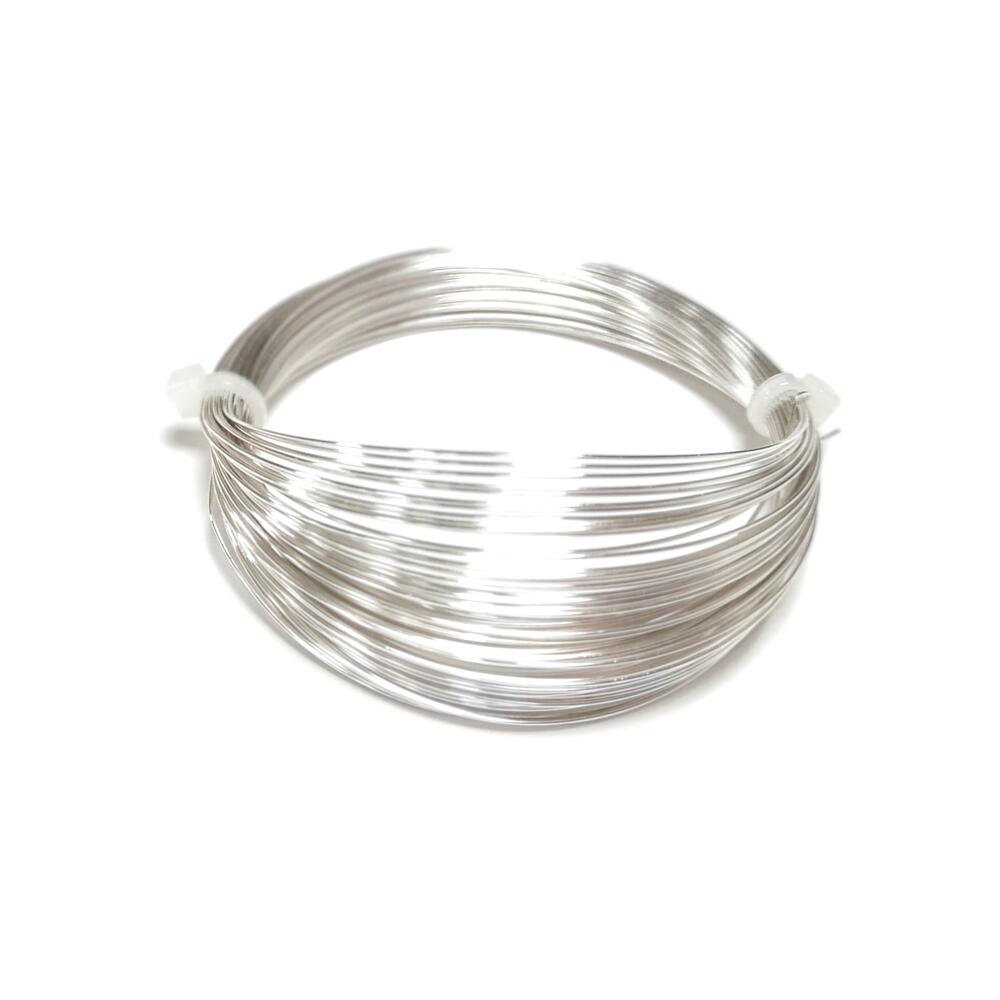 Copper Craft Wire Silver 925 Plated 15M Coil 0.5mm Thick-0