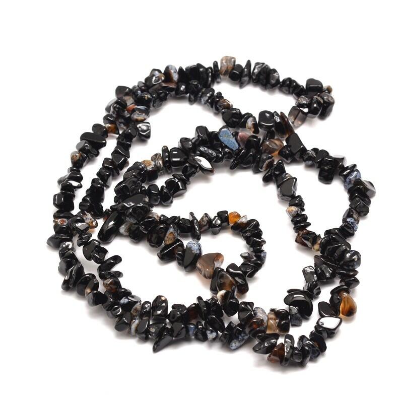 Black Onyx Beads Chip 5-8mm Long Strand Of 240+-0