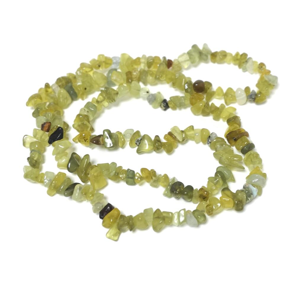 Yellow/Green Serpentine Beads Chip 5-8mm Long Strand Of 200+-0