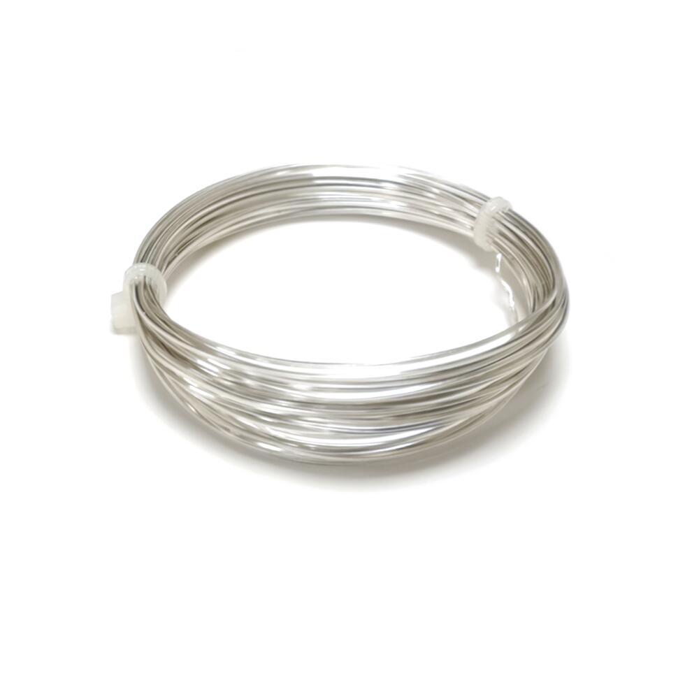 Copper Craft Wire Silver 925 Plated Square 6M Coil 0.8mm Thick-0