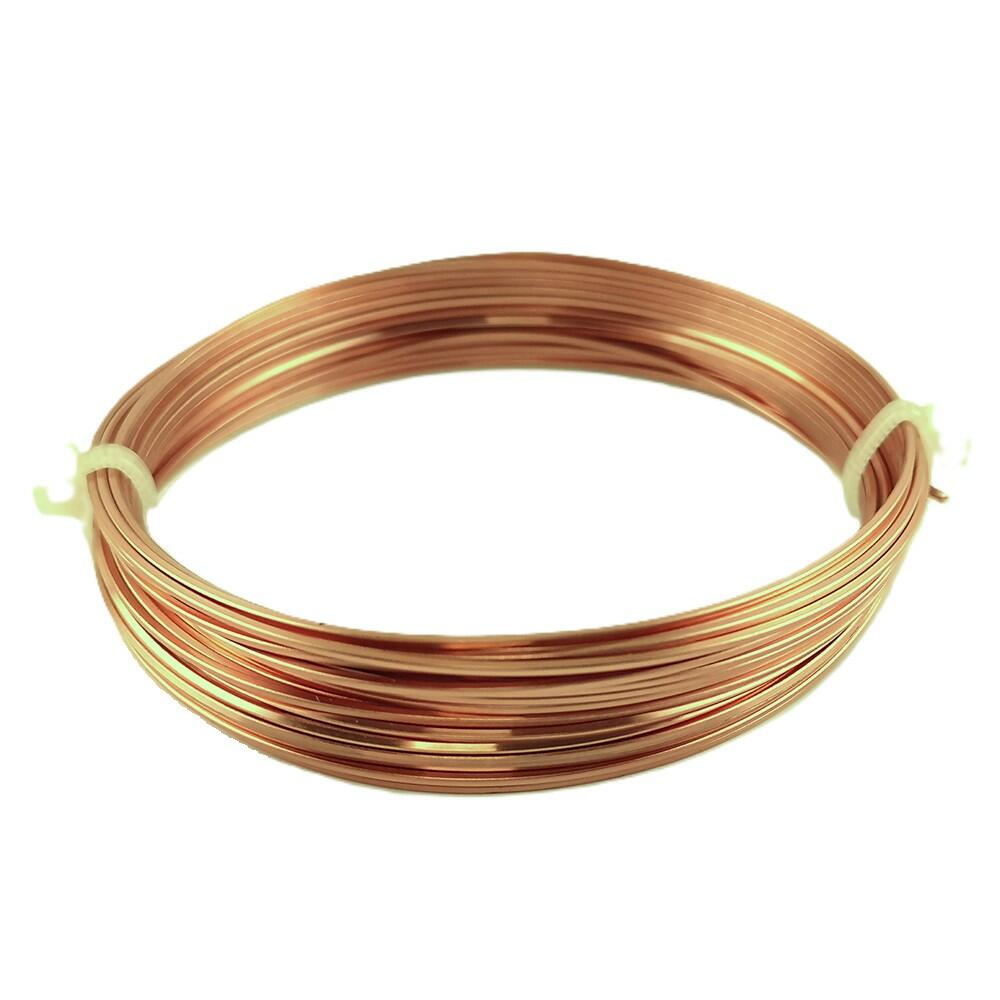 Copper Craft Wire Unplated Anti Tarnish Square 6M Coil 0.8mm Thick-0