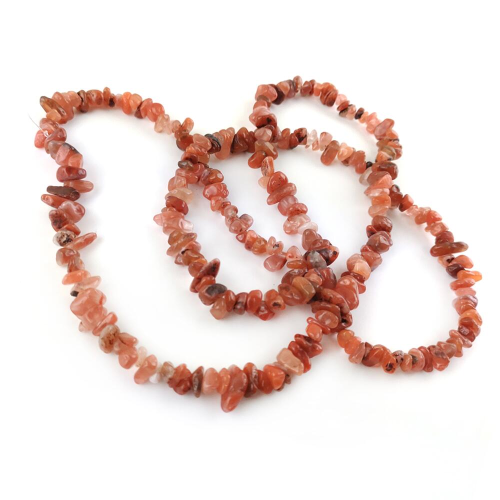 Orange/White Carnelian Beads Chip 5-8mm Long Strand Of 200+-0