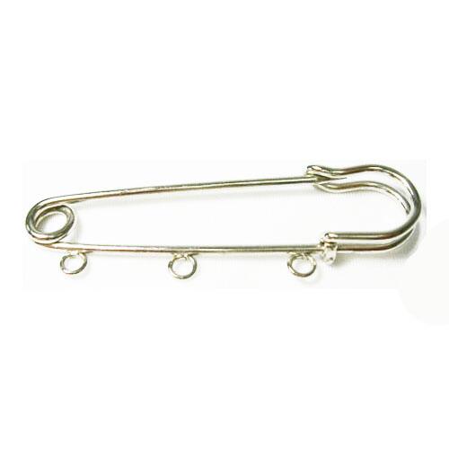 A pack of 5 iron kilt pins, platinum in colour, 75mm in size