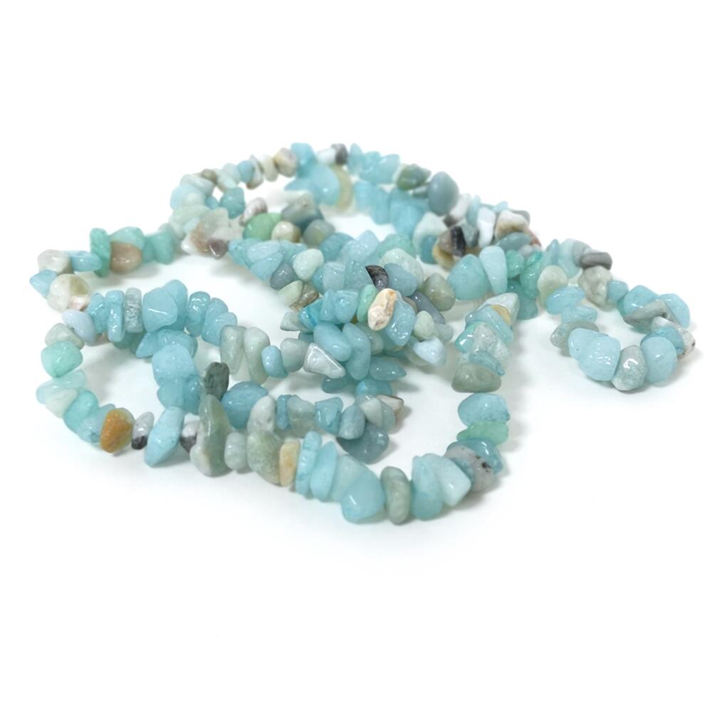 A strand of 200+ amazonite beads, turquoise in colour, 5-8mm in size, chip shaped