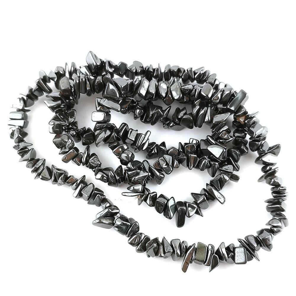 Grey Hematite (Non Magnetic) Beads Chip 5-8mm Long Strand Of 240+-0