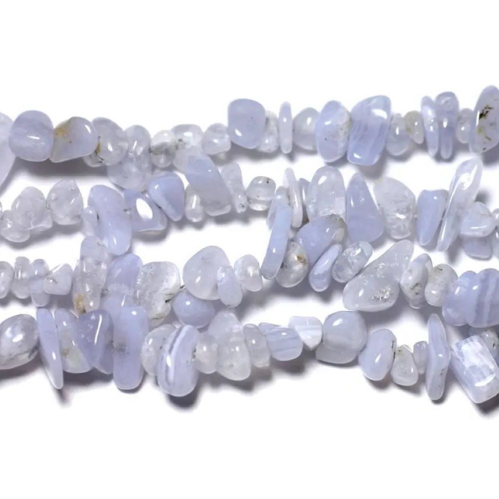 Blue Chalcedony Beads Chip 5-8mm Strand Of 200+