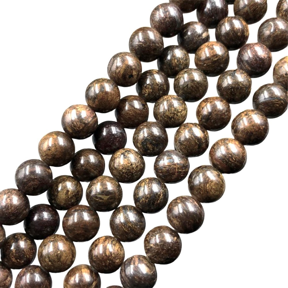 Brown Bronzite Beads Plain Round 6mm Strand Of 60+