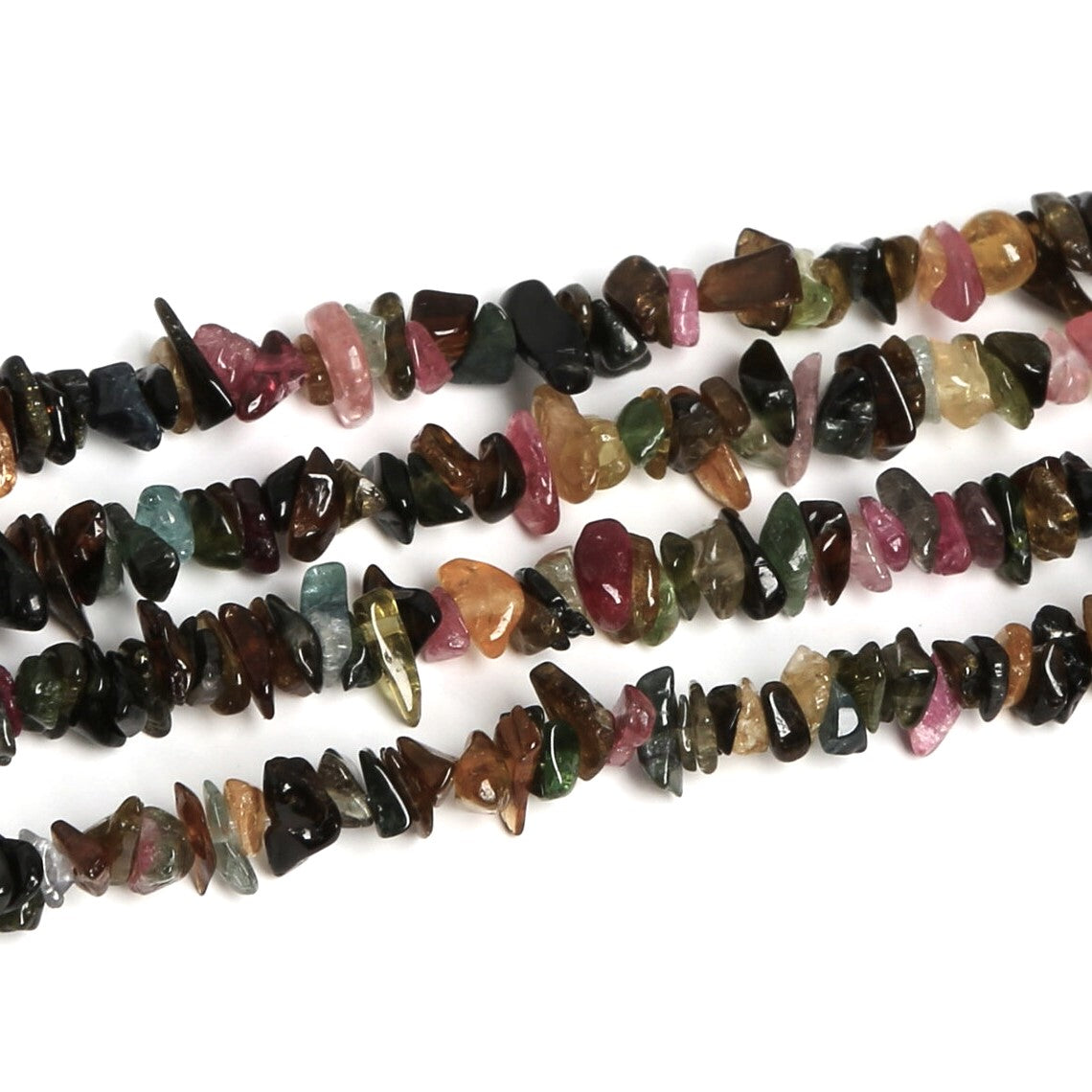 Rainbow Tourmaline Beads Chip 5-8mm Strand Of 200+
